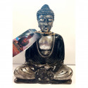 Figūra - Sēdošs Buda ( melns ar sudrabu)
