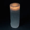 Selenīta akmens svečturis ( cilindrs) 1 tējas svecei 20 cm